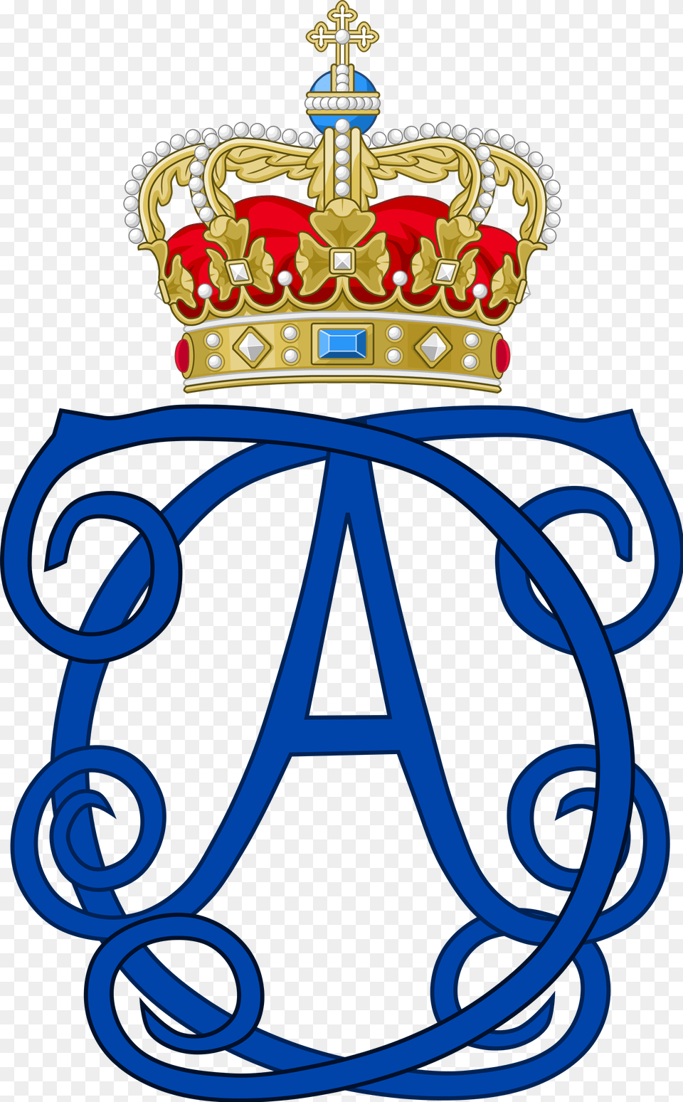 File Of Queen Charlotte Amalie Denmark Svg Coat Of Arm Of Greece, Accessories, Crown, Jewelry, Cross Png