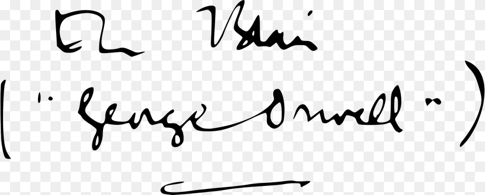 File Orwell Signature Svg George Orwell Signature, Gray Free Transparent Png