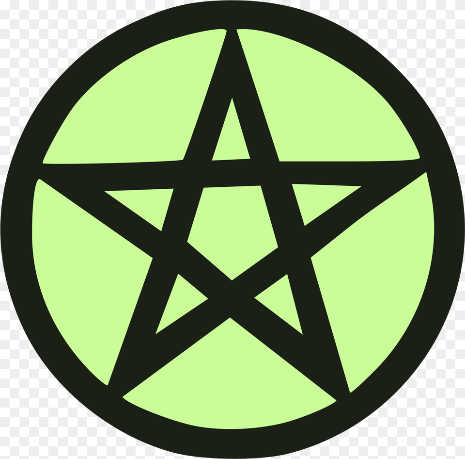 File Pentacle Green Svg Green Pentacle, Star Symbol, Symbol, Cross Free Png Download