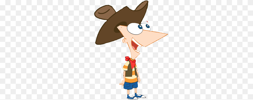 File Phineas Cowboy Cowboy, Clothing, Hat, Cartoon, Person Png Image