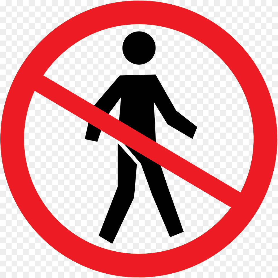 File Pictogram Pedestrian Svg Traffic Signs No Don T Walk Clipart, Sign, Symbol, Road Sign Png