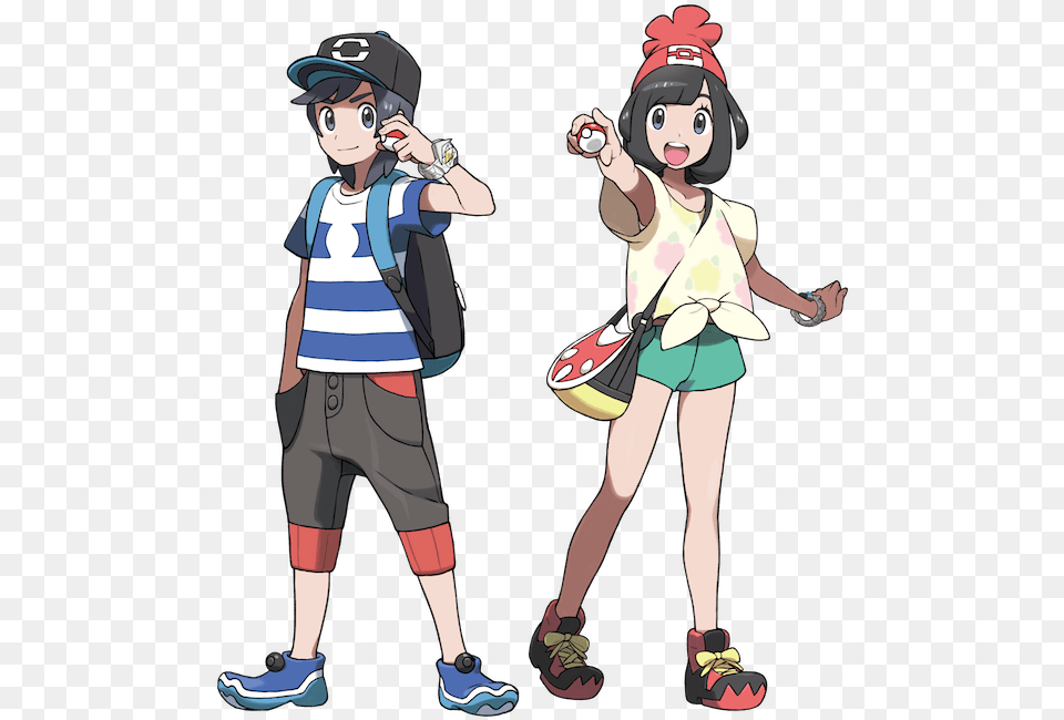 File Players Pokemon Sun Moon Character, Shorts, Clothing, Male, Boy Png Image