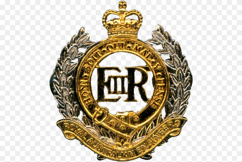 File Raehatbadge Honi Soit Qui Mal Y Pense Royal Engineers, Badge, Logo, Symbol, Accessories Free Transparent Png