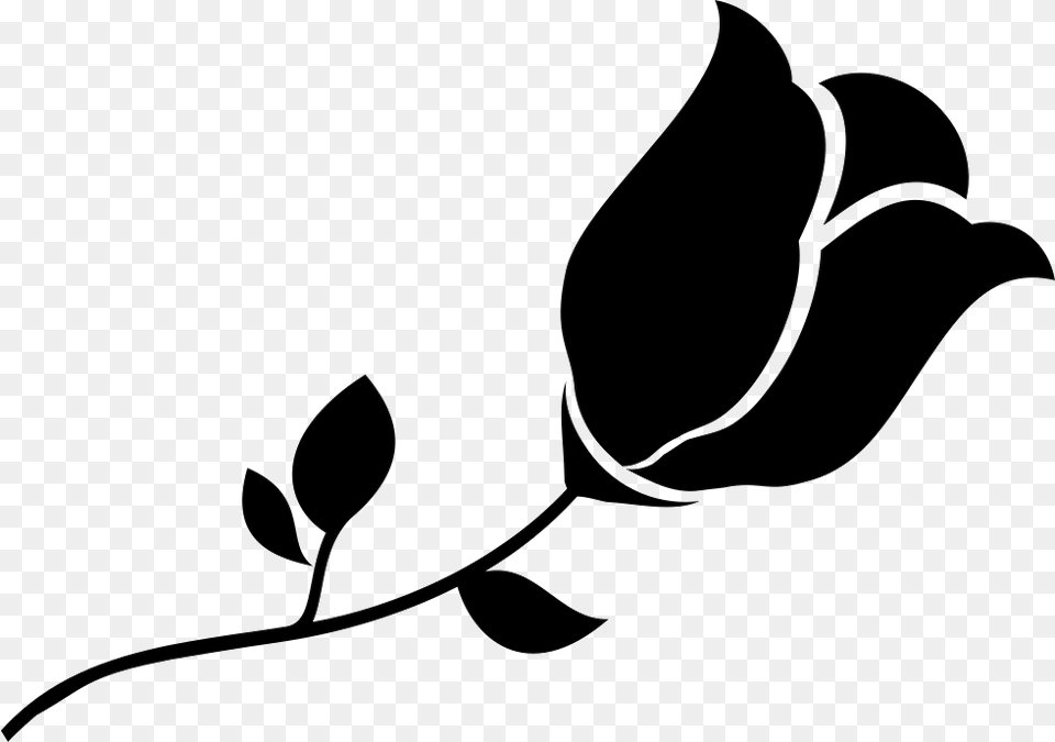 File Rose Svg, Stencil, Silhouette, Plant, Leaf Png