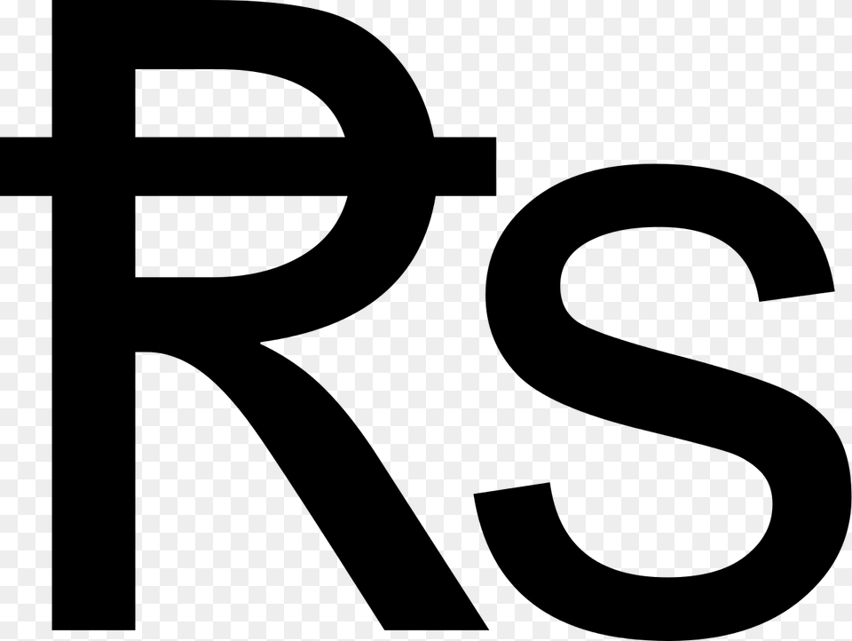 File Rupee Sign Svg Symbol Of Indian Rupee, Gray Free Transparent Png