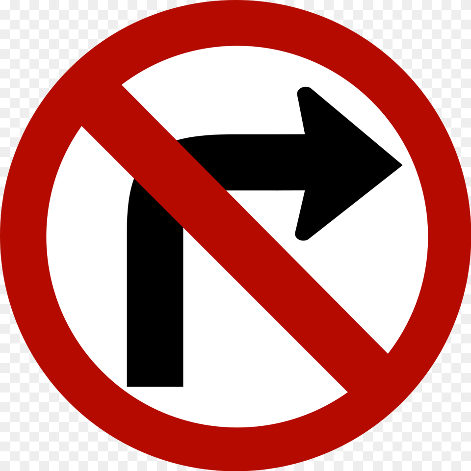 File Saudi Arabia Road Sign No Right Turn Svg Road Sign No Right Turn, Symbol, Road Sign Png