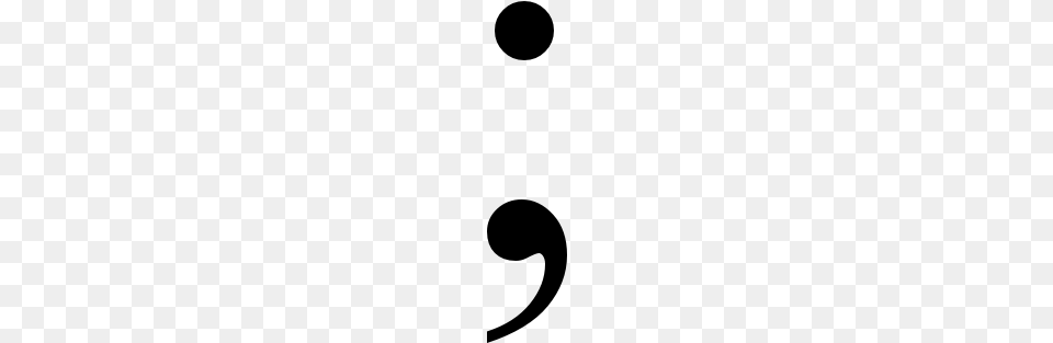 File Semicolon Semi Colon Punctuation, Gray Free Png