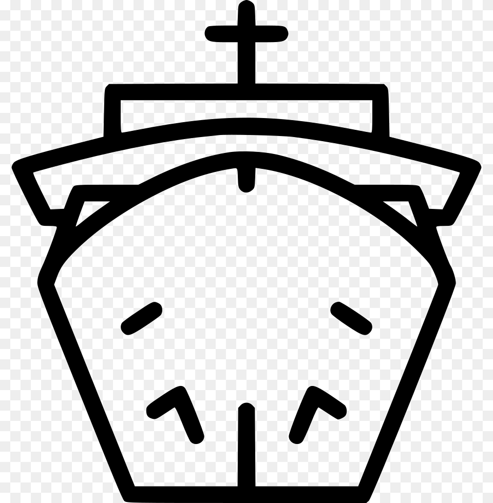File Ship, Stencil, Cross, Symbol Free Png Download