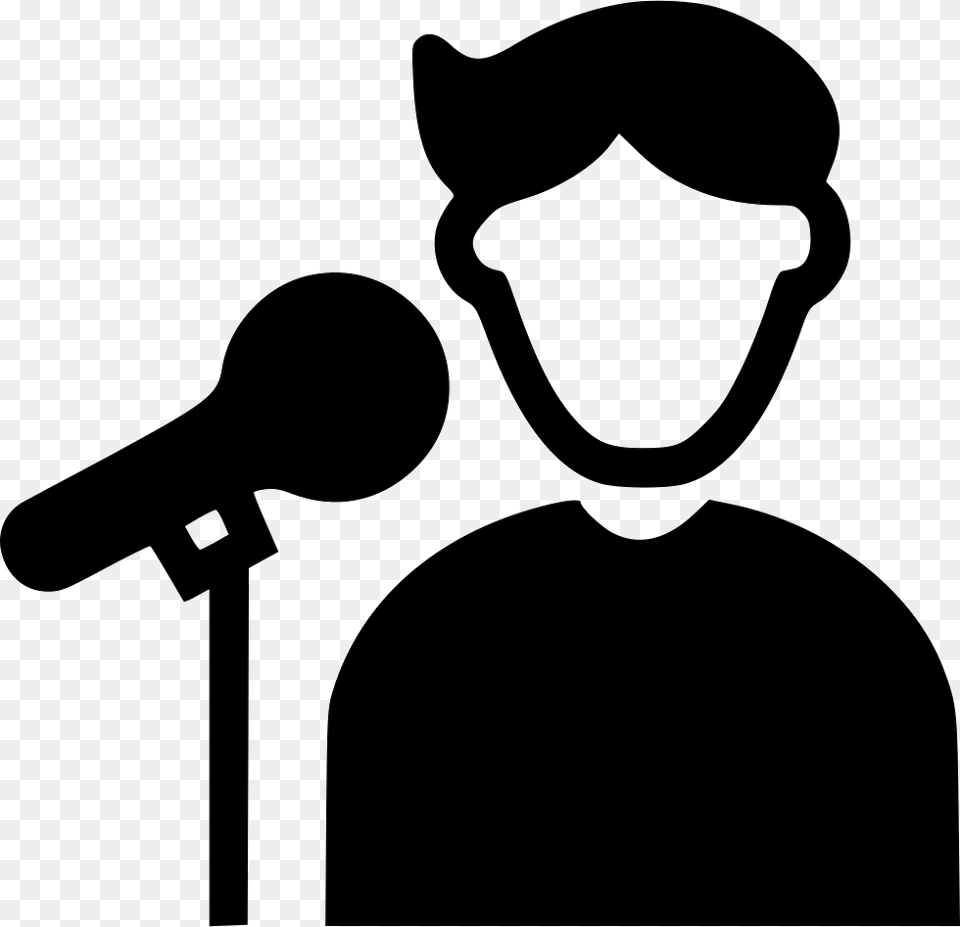 File Singer Icon, Electrical Device, Microphone, Stencil Png