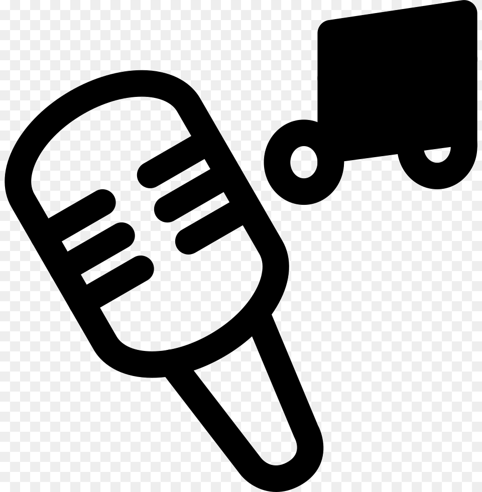 File Singing Icon Electrical Device, Microphone, Stencil, Device Free Png Download