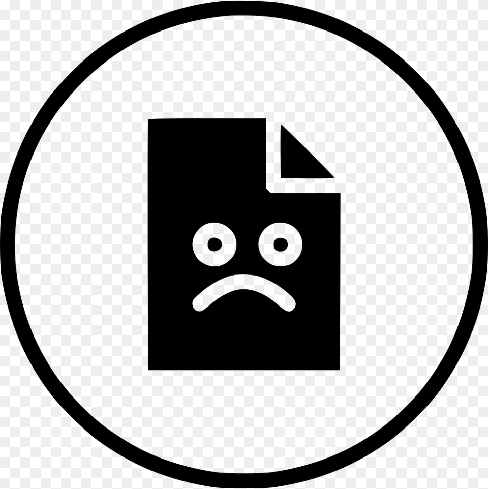 File Situation Emoji Emotion Bad Sad Comments Icon, Symbol, Stencil, Sign, Disk Free Transparent Png