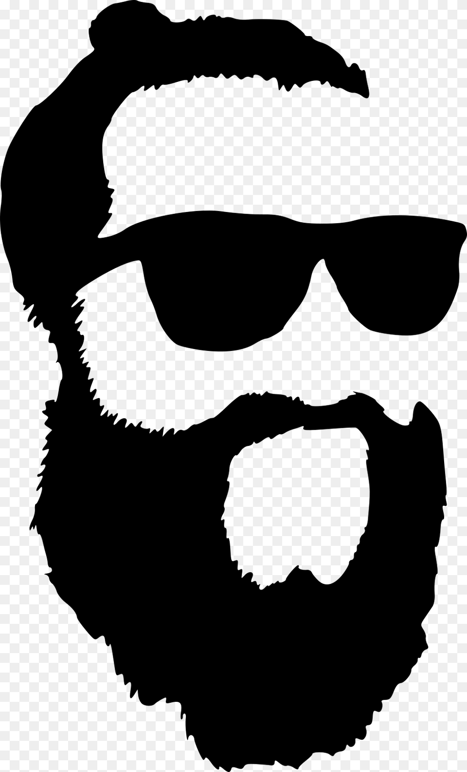 File Size Beard Silhouette, Gray Png Image
