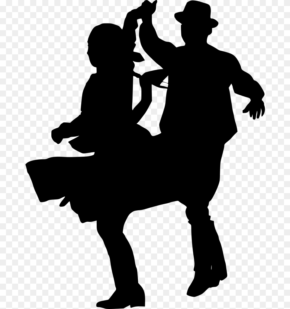 File Size Folk Dancer Silhouette, Gray Free Transparent Png