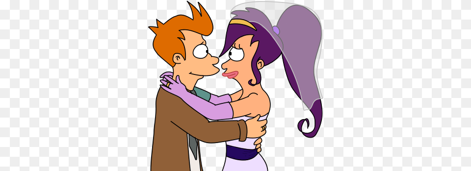 File Size Fry Y Leela, Book, Comics, Publication, Purple Free Png Download