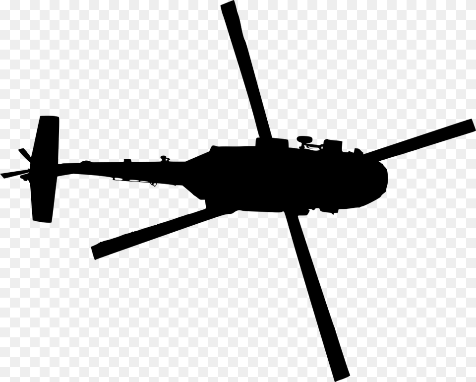 File Size Helicopter Top View, Gray Free Png