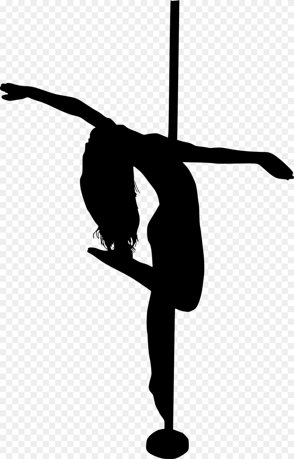File Size Pole Dancer Silhouette, Gray Free Png Download