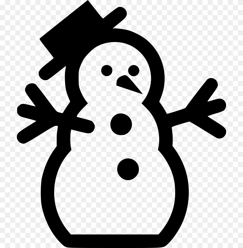 File Snowman Family Outline Svg, Nature, Outdoors, Winter, Snow Free Png Download