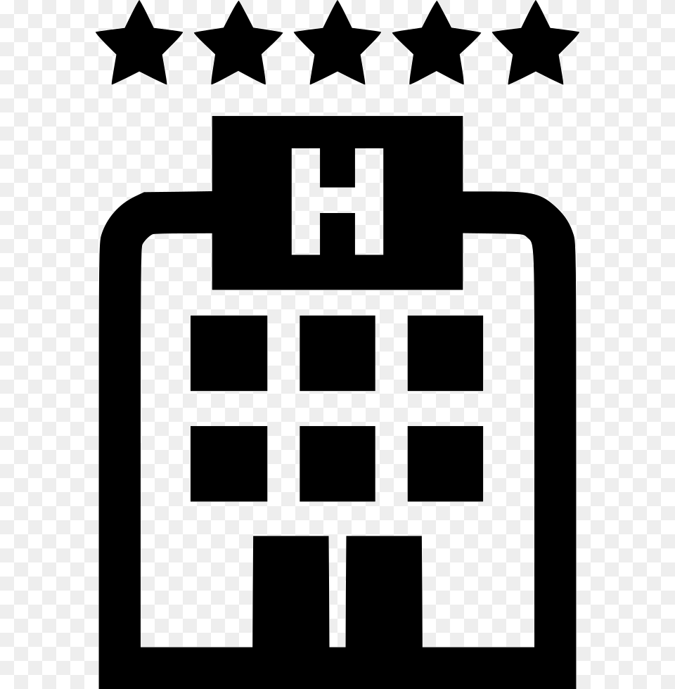 File Svg 5 Star Hotel Icon, Stencil, Symbol, First Aid Png