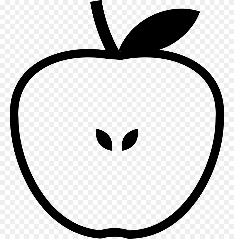 File Svg Apples Clipart Black And White Psd, Apple, Food, Fruit, Plant Free Png