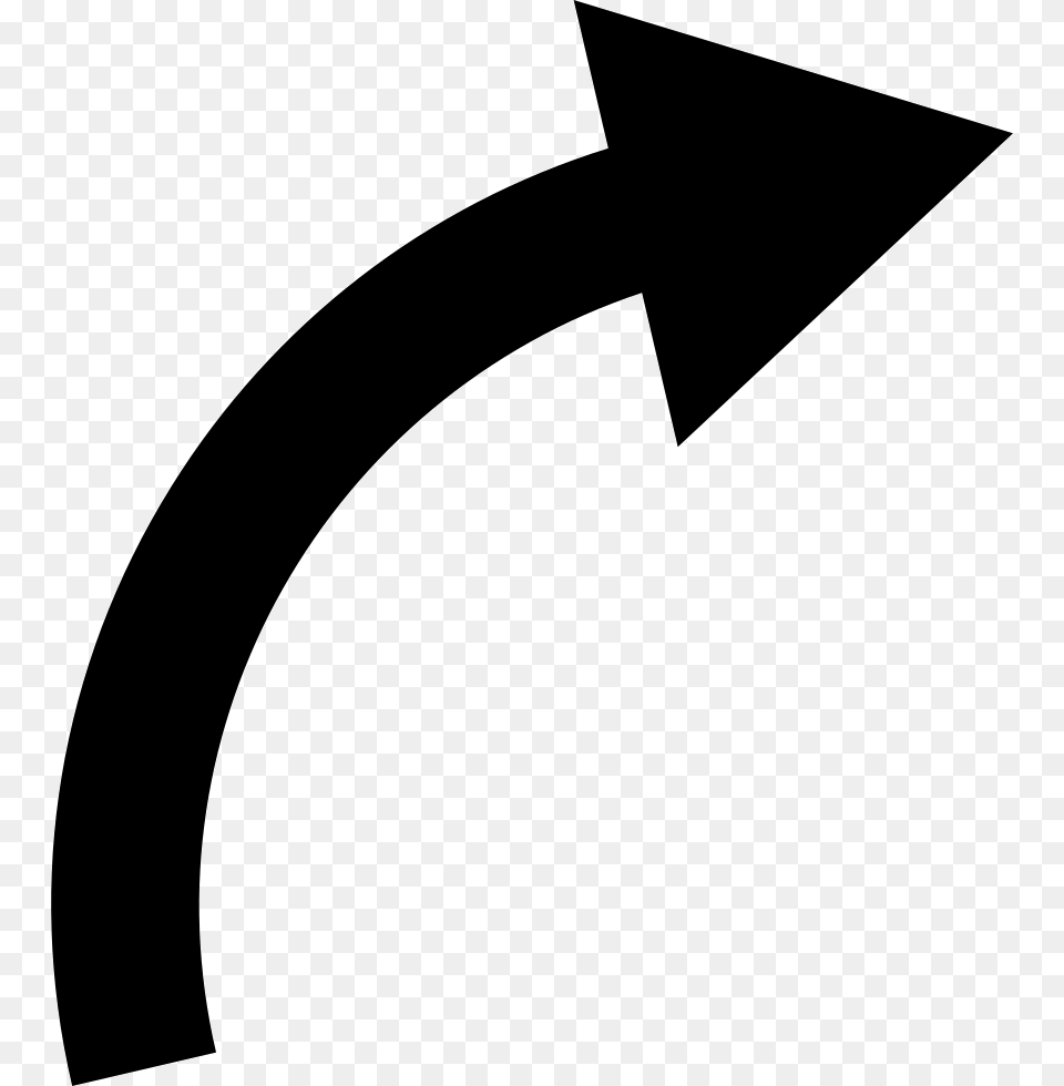 File Svg Arrow Going Up And Right, Symbol Png