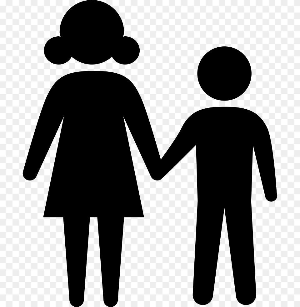 File Svg Boy And Girl Holding Hands, Body Part, Hand, Person, Silhouette Free Transparent Png