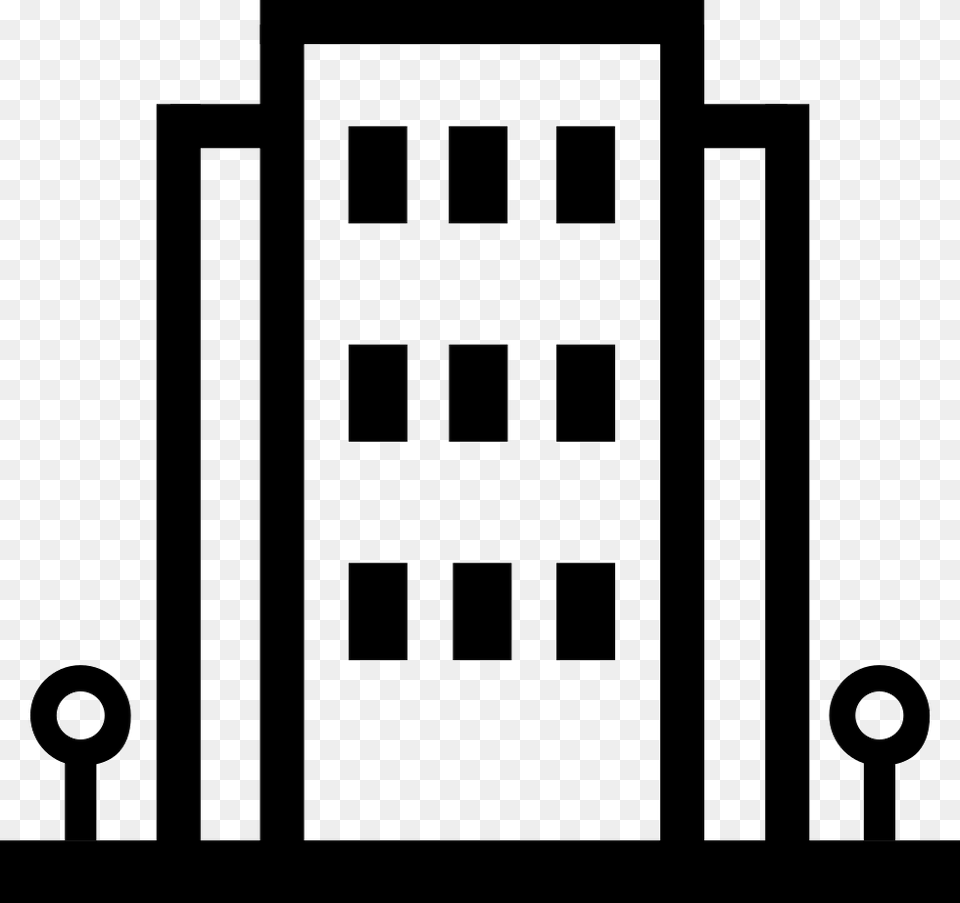 File Svg Building White Icon, Stencil Png Image