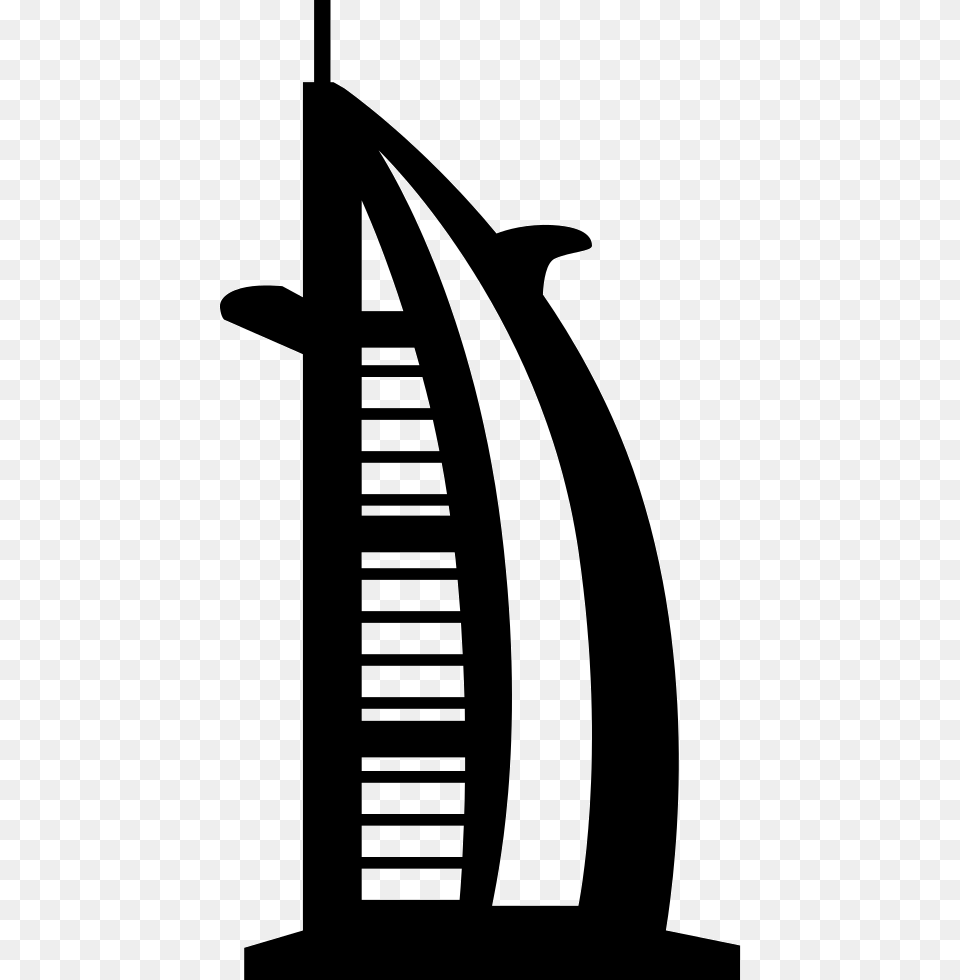 File Svg Burj Al Arab Silhouette, Cross, Stencil, Symbol Free Png Download