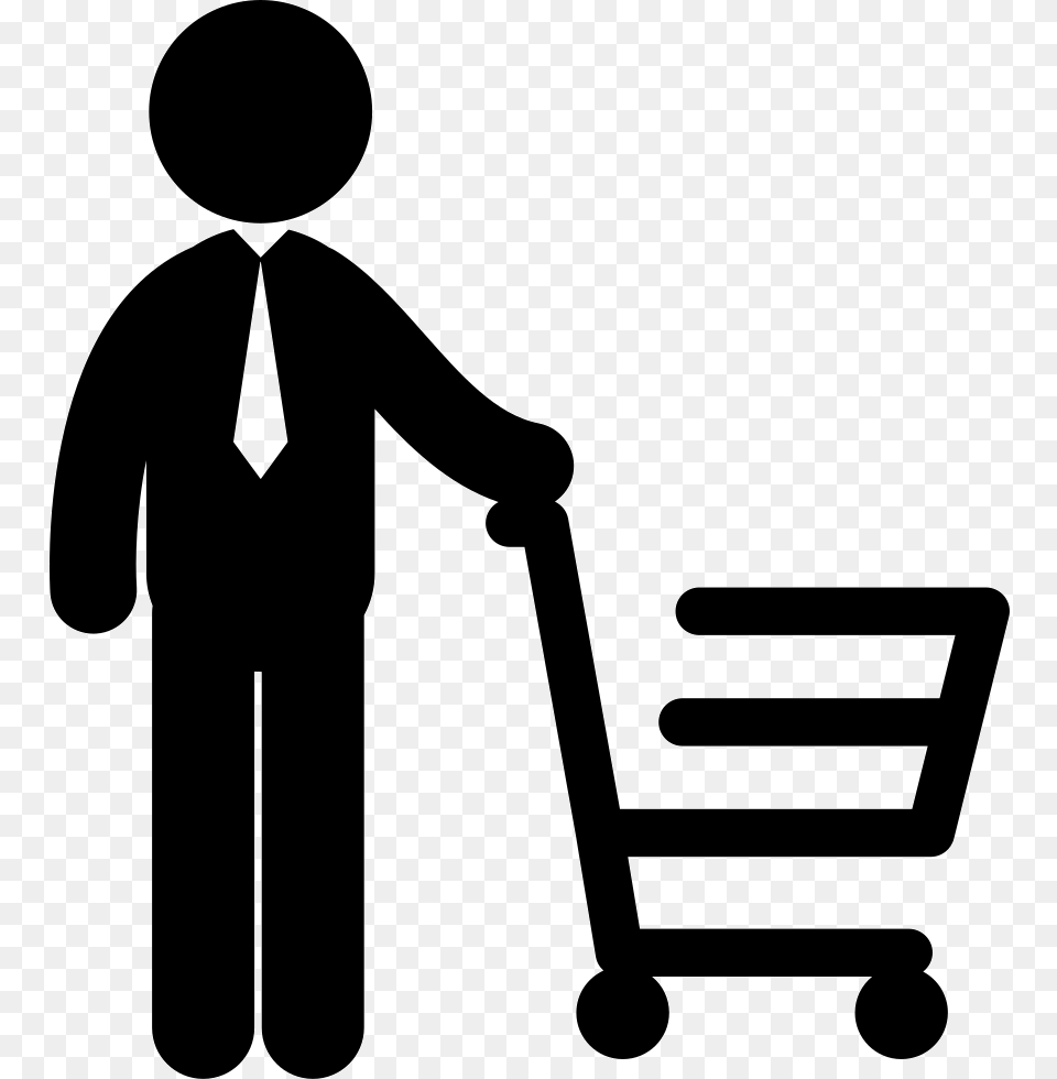 File Svg Buyer Icon, Stencil, Person, Shopping Cart, Smoke Pipe Free Png Download