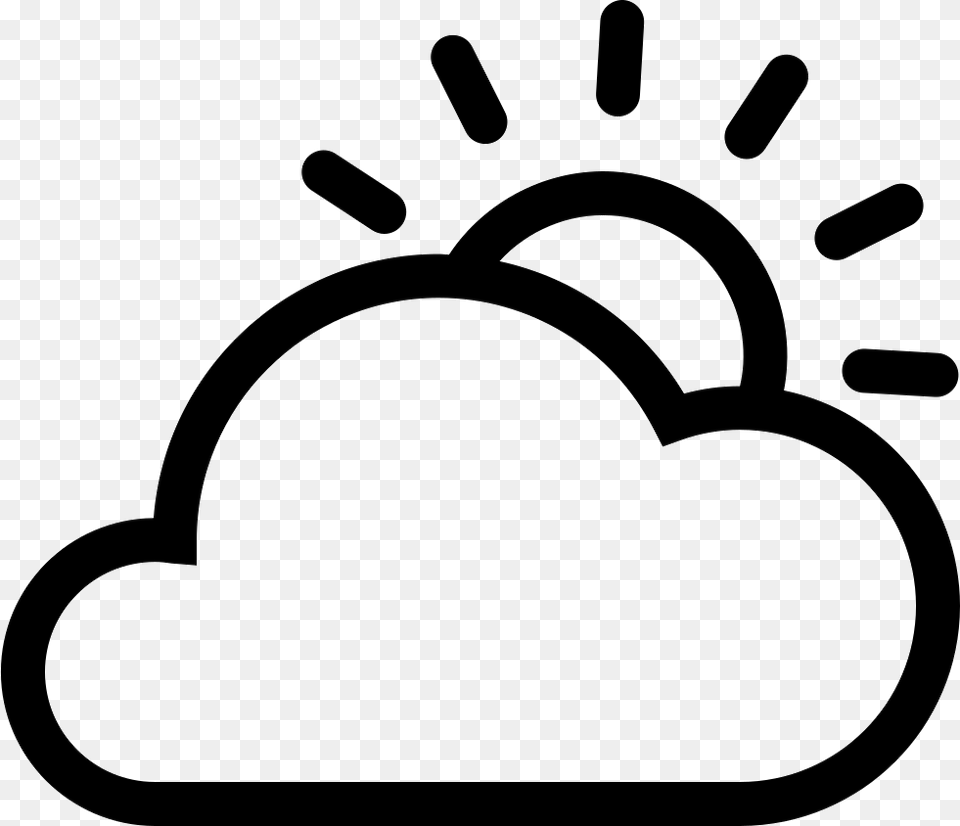 File Svg Cloud With Sun Icon, Clothing, Hat, Stencil, Smoke Pipe Free Png Download