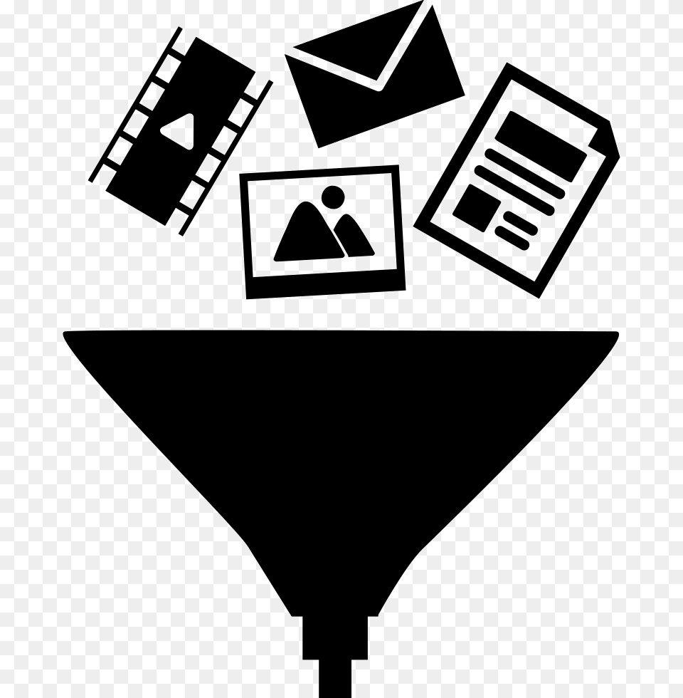 File Svg Data Funnel Icon, Stencil Free Png
