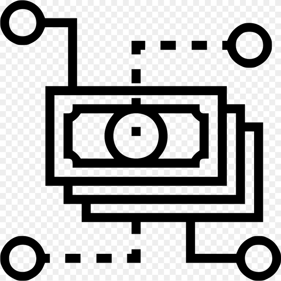File Svg Flow Of Money Icon, Stencil, Device, Grass, Lawn Free Transparent Png