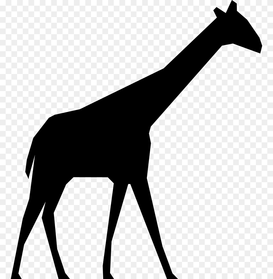 File Svg Giraffe Silhouette Svg, Stencil, Animal Png