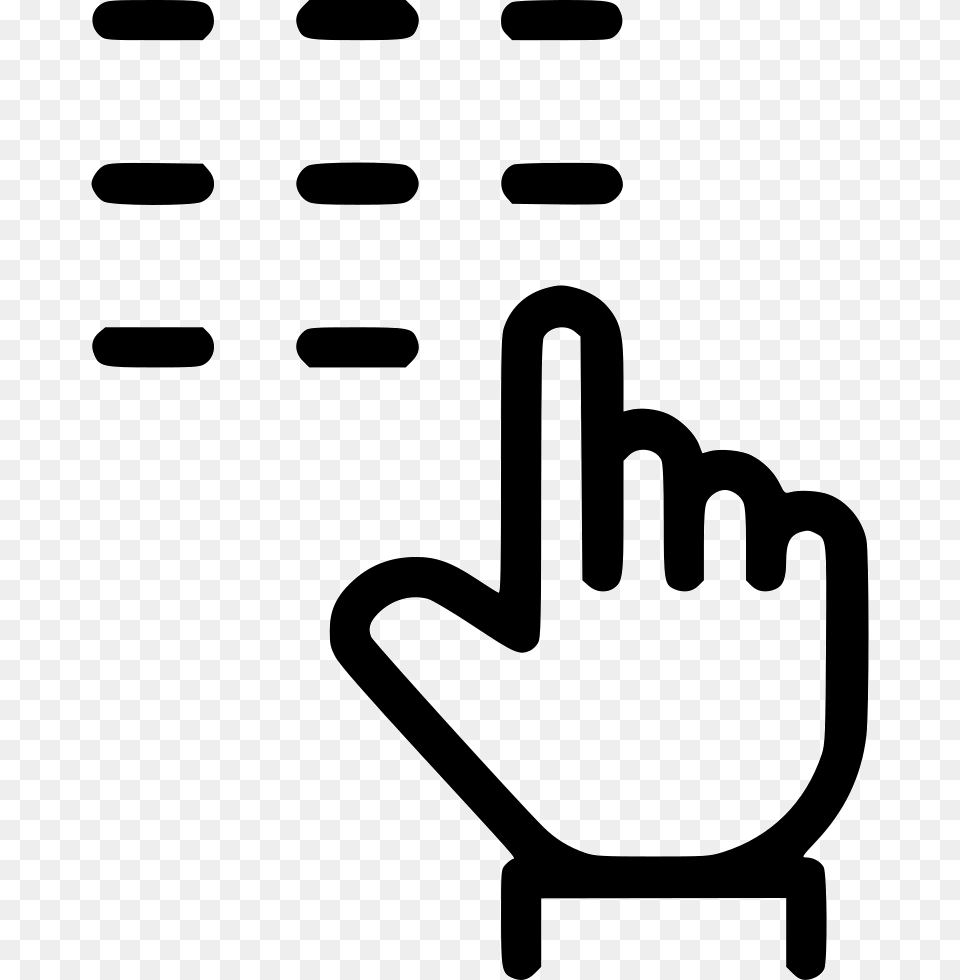 File Svg Hand Point Icon, Stencil, Clothing, Glove, Person Png Image