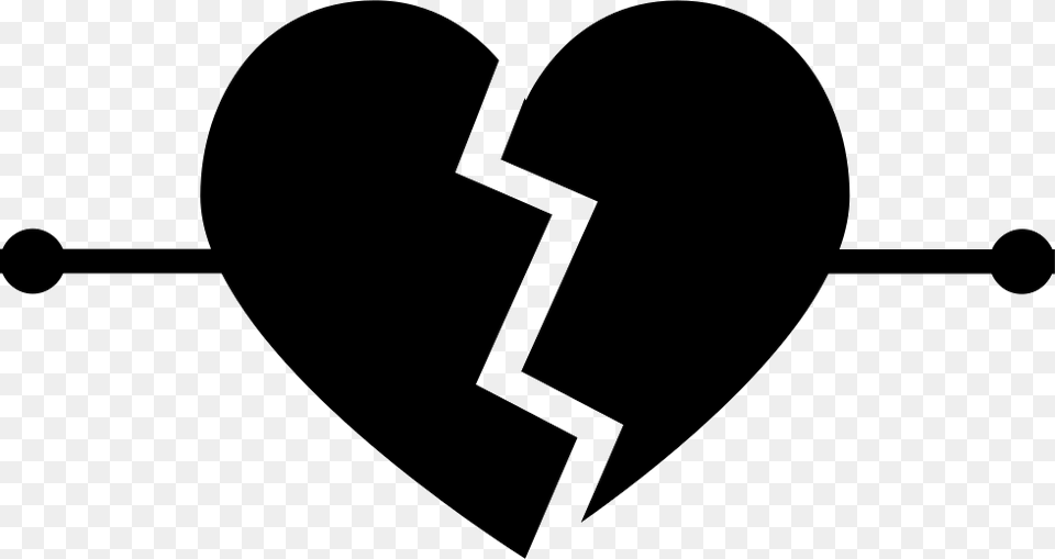 File Svg Heartbreak Hd, Stencil, Heart Png Image