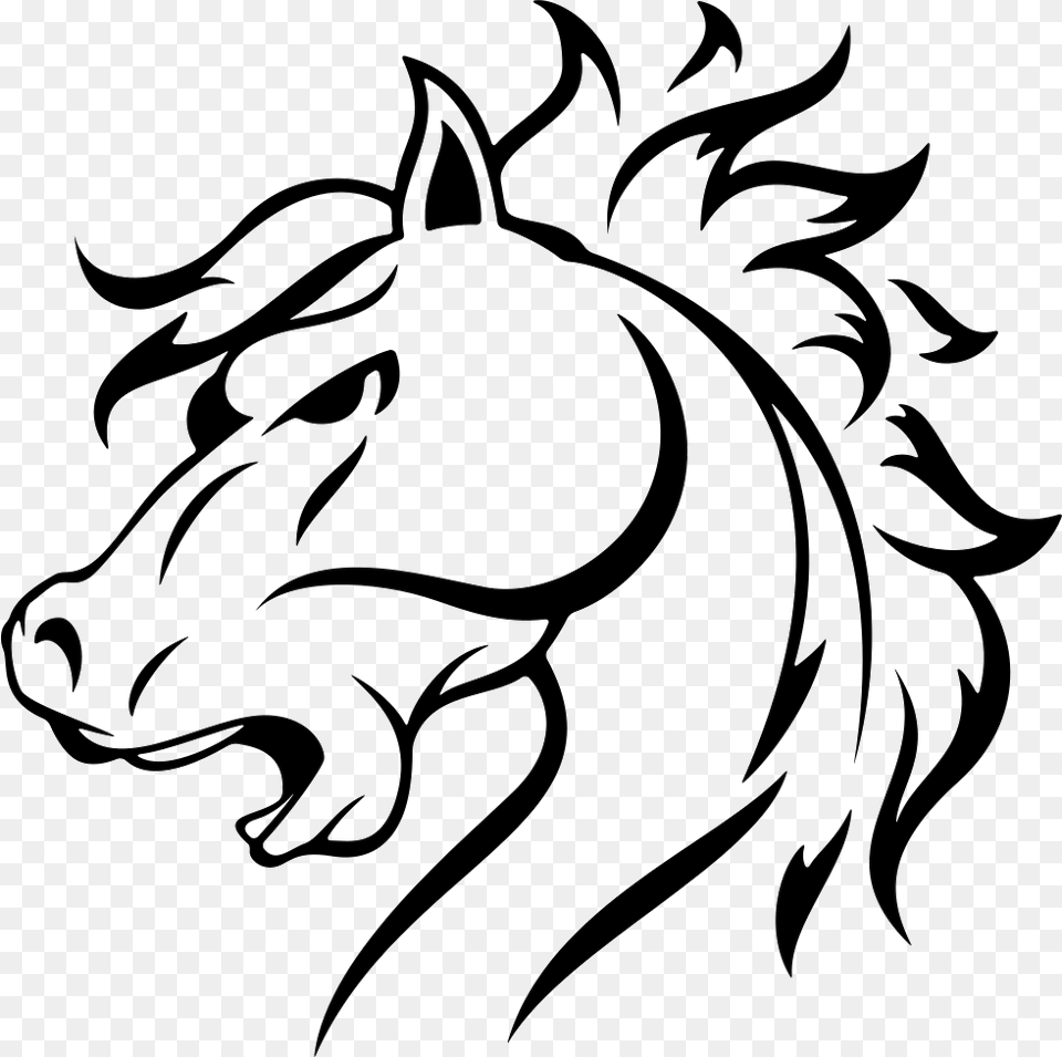 File Svg Horse Face Logo, Stencil Png