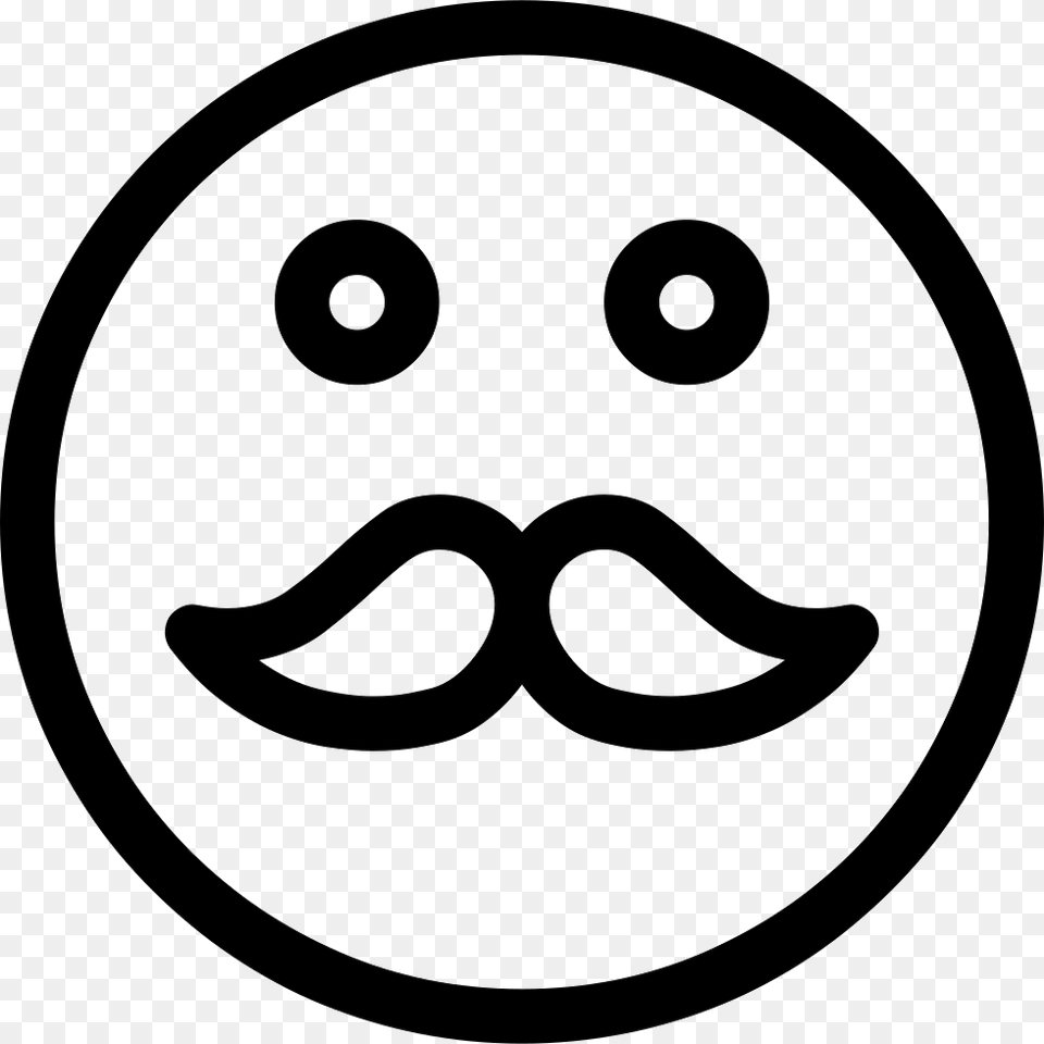File Svg Icon, Face, Head, Person, Mustache Free Png Download