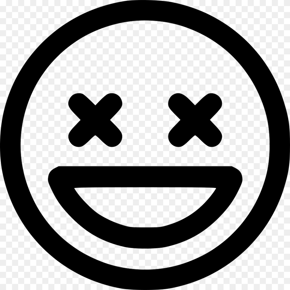 File Svg Laugh Emoji Black And White, Symbol, Sign Free Transparent Png