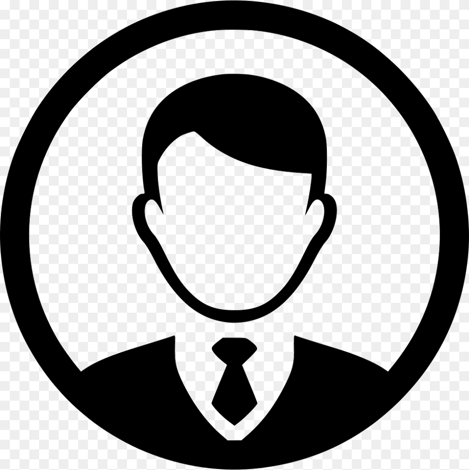 File Svg Male Circle Icon, Stencil, Accessories, Formal Wear, Tie Free Png Download