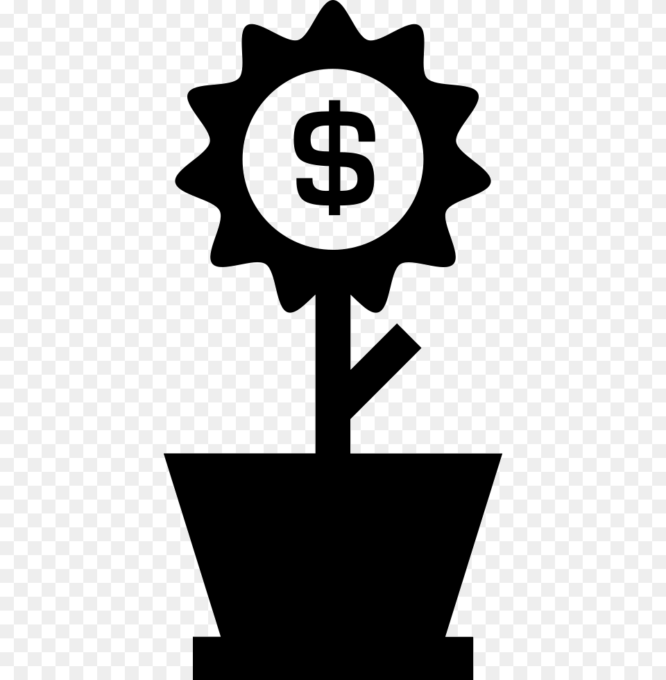 File Svg Money Flower Clipart, Stencil, Symbol, Machine, Animal Png Image