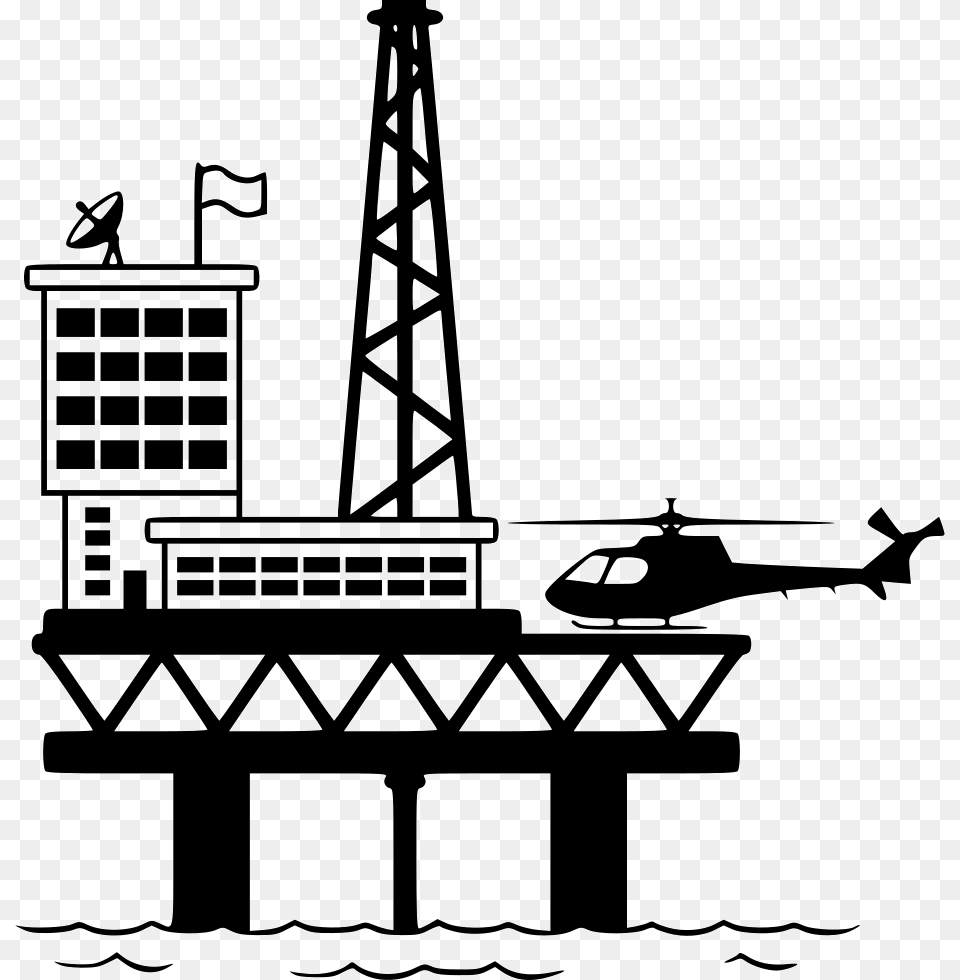 File Svg Oil Platform Vector, Construction, Oilfield, Outdoors, Aircraft Png Image