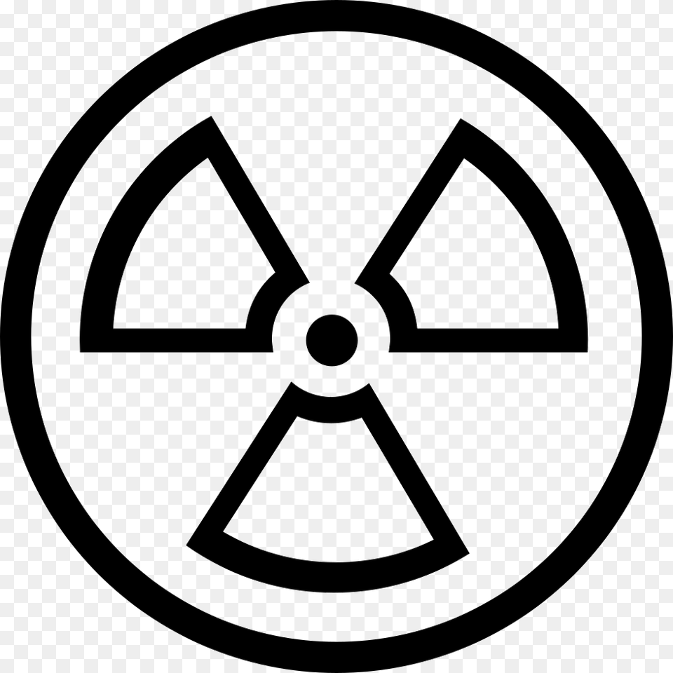 File Svg Radiation Icon White, Symbol, Ammunition, Grenade, Weapon Free Png