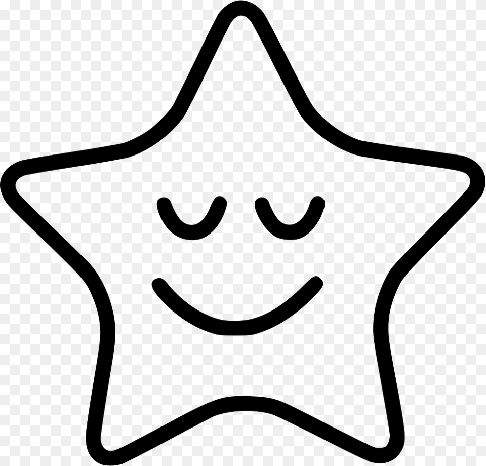 File Svg Star Black And White With Smiley, Star Symbol, Symbol, Logo, Bow Png Image