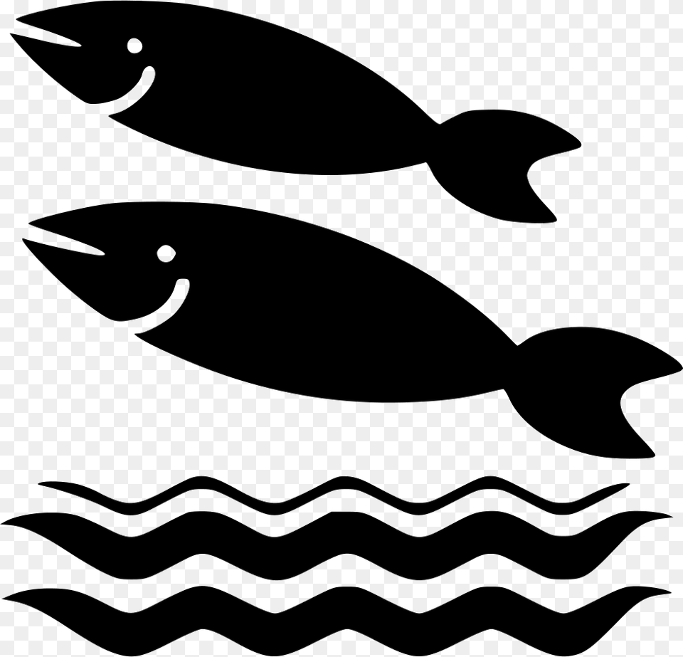 File Svg Water, Silhouette, Stencil, Animal, Fish Free Png