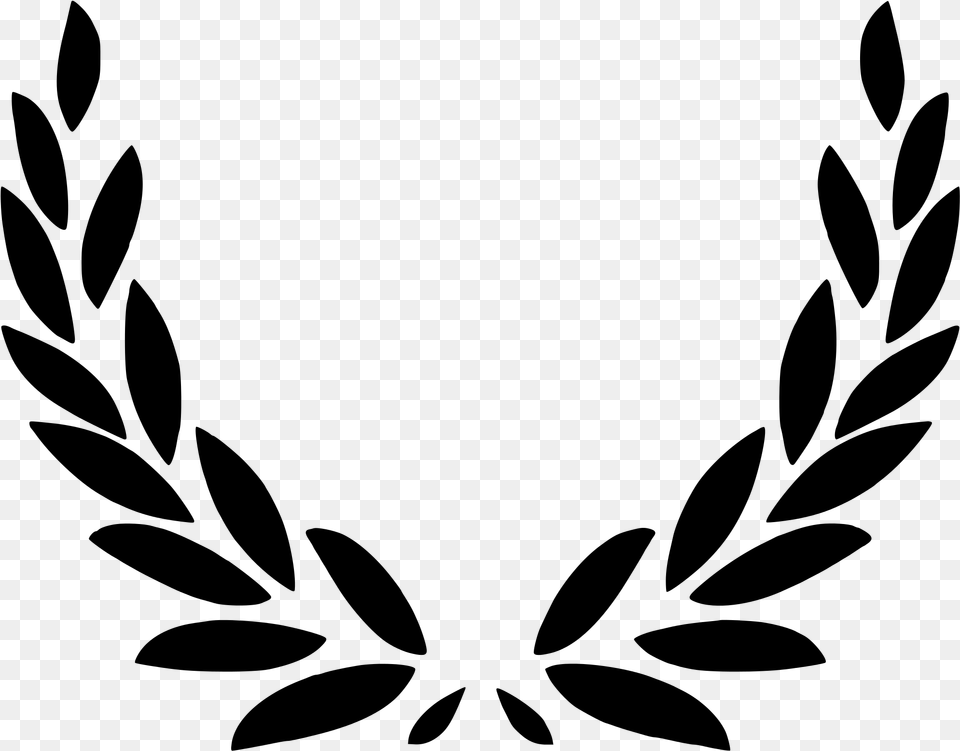 File Svg Wikimedia Commons Clip Royalty Laurel Leaves Vector, Gray Free Transparent Png