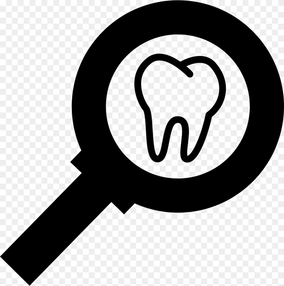 File Teeth Check Icon, Stencil, Magnifying Free Png