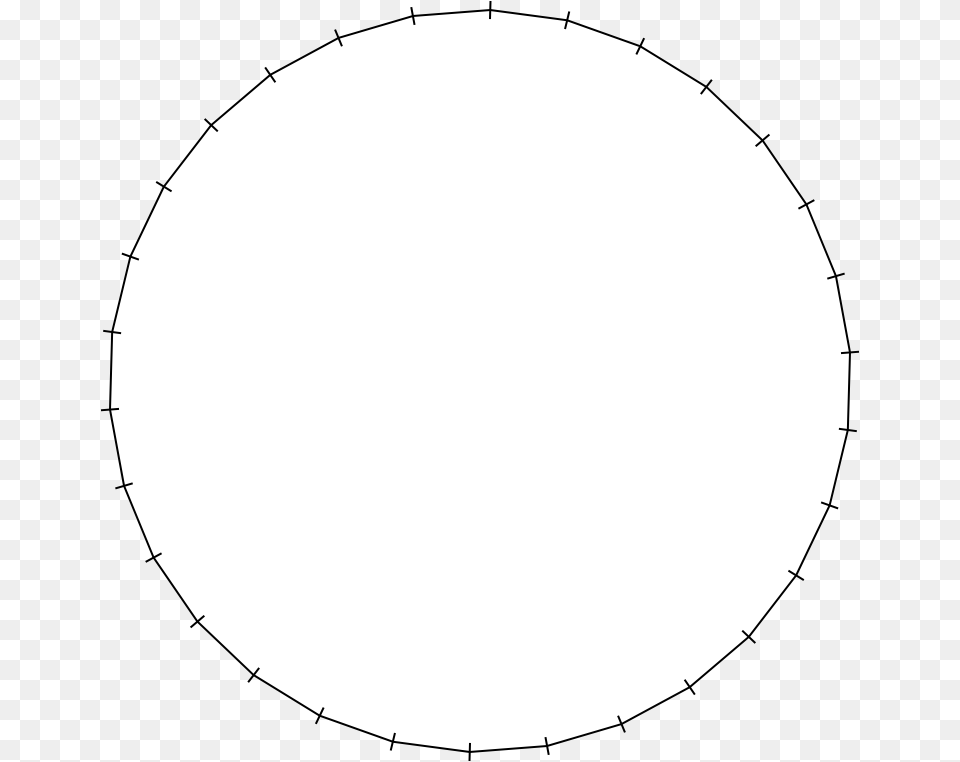 File Tricontagon Full Circle White, Oval, Bow, Weapon, Wire Free Png Download