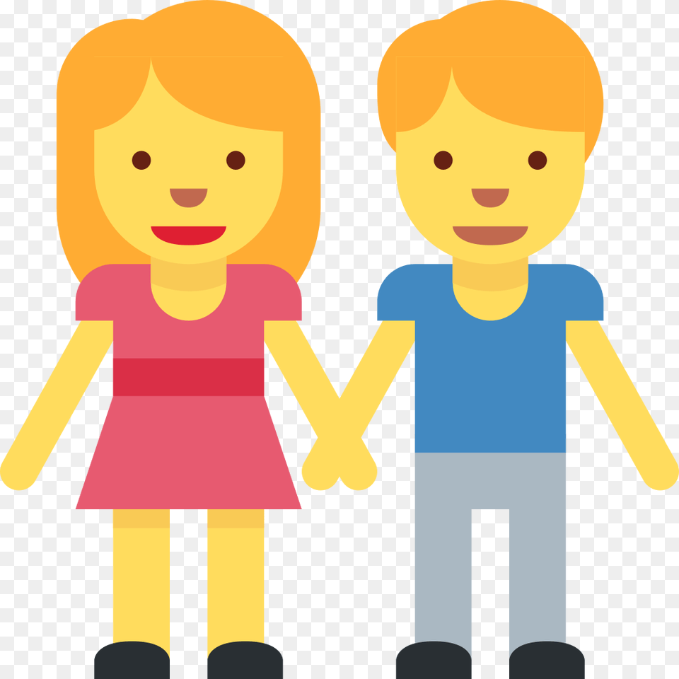 File Twemoji2 1f46b Svg Emoji Hombre Y Mujer People Holding Hands Emoji, Baby, Person, Face, Head Png Image