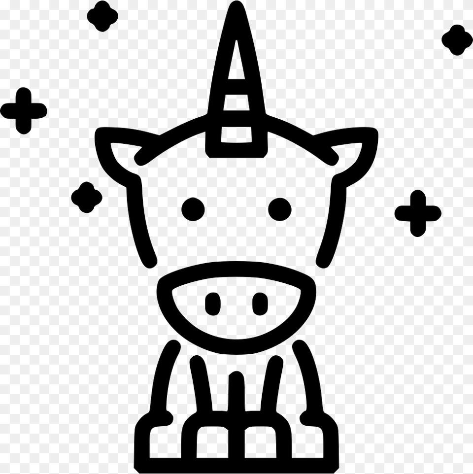 File Unicorn Icon, Stencil Free Png