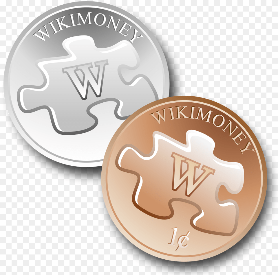 File Wikimoney Svg Emblem, Coin, Money, Dime, Disk Free Png Download