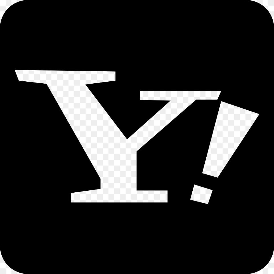 File Yahoo Logo Black And White, Stencil Png Image